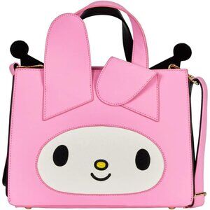 Sanrio My Melody and Kuromi Faux Leather Double Sided Crossbody Bag for Women